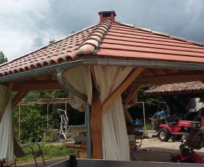 kiosque pour barbecue terminé