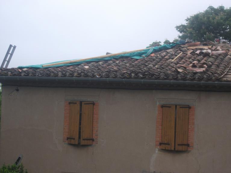 Réfection charpente et couverture à Cadalen